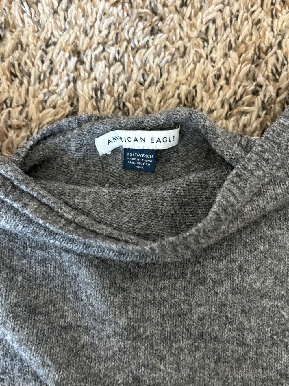 American Eagle Outfitters Gray Knit Sweater